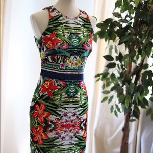 New York & Co. Size Medium Floral Body Con Dress
